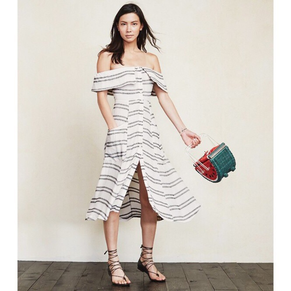 Reformation Mariana striped dress